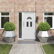  Növénytartó 2 pcs Ezüst 100 x 100 x 80 cm Rozsdamentes acél kerti tárolás