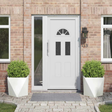  Növénytartó 2 pcs Fehér 50 x 50 x 50 cm Acél kerti tárolás