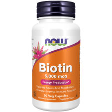 Now Foods Biotin 5000 mcg 60 Veg kapszula vitamin és táplálékkiegészítő