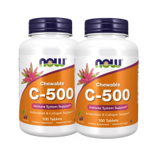 Now Foods C-vitamin 500mg Cherry 2x1 doboz 2x100db rágótabletta- csomagban olcsóbb! vitamin és táplálékkiegészítő
