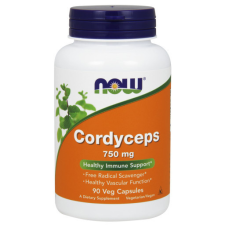 Now Foods Cordyceps 750 mg Hernyó lepkefű gyógygomba 90 kapszula vitamin és táplálékkiegészítő