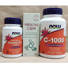 Now Foods D3 + C1000 kapszula + Virulitás csepp 50ml Now Foods vitamin és táplálékkiegészítő