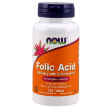 Now Foods Folic Acid 800 mcg 250 tabl. vitamin és táplálékkiegészítő