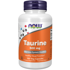 Now Foods MOST Taurin (Taurin) 500 mg, 100 gyógynövény kapszula vitamin és táplálékkiegészítő