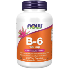 Now Foods NOW B6-vitamin Piridoxin, 100mg, 250 kapszula vitamin és táplálékkiegészítő