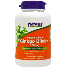 Now Foods NOW Ginkgo Biloba Double Strength, 120 mg, 200 növényi kapszulában vitamin és táplálékkiegészítő
