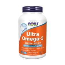 Now Foods NOW Ultra omega-3, 250 DHA / 500 EPA, 180 lágyzselé kapszula vitamin és táplálékkiegészítő