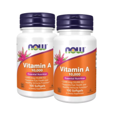 Now Foods NOW Vitamin A 10000IU csomagban 2x100 kapszula vitamin és táplálékkiegészítő