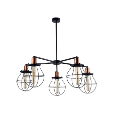 Nowodvorski MANUFACTURE fekete függesztett lámpa (TL-9738) E27 5 izzós IP20 világítás