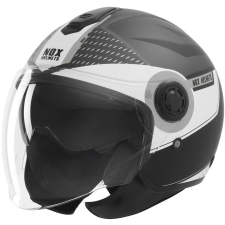 Nox N182 ROUND 2026 Bukósisak, matt fekete/ ezüst, méret XL bukósisak