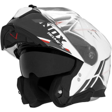 Nox N967 SYNCHRO 2025 Bukósisak, fehér/ fekete/ piros, mérete L autóalkatrész