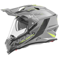 Nox přilba N312 TRACK 2026, šedá, žlutá fluo, vel. S bukósisak