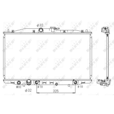 NRF Hűtő, motorhűtés NRF 53403 vízhűtő