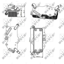 NRF Olajhűtő, motorolaj NRF 31271 vízhűtő