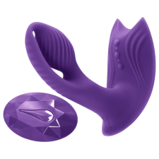 NS Novelties Inya Bump-N-Grind - akkus, rádiós, melegítős 2in1 csiklóvibrátor (lila) vibrátorok