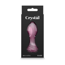 Ns Toys NS Novelties Crystal Rose - vízálló, üveg anál dildó - 8,9 cm (rózsaszín) anál