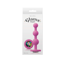 Ns Toys NS Novelties Glams Ripple Rainbow Gem - szilikon, vízálló anál dildó - 11,3 cm (rózsaszín) műpénisz, dildó