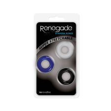 Ns Toys NS Novelties Renegade Stamina Rings - vízálló péniszgyűrű (fehér) péniszgyűrű