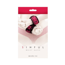 Ns Toys NS Novelties Sinful Wrist Cuffs - kötöző (rózsaszín) bilincs, kötöző