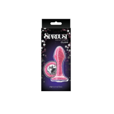 Ns Toys NS Novelties Stardust Glam - vízálló, üveg anál dildó - 9,5 cm (rózsaszín) műpénisz, dildó