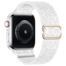 NUBO Apple Watch elasztikus szövet szíj – fehér – 38/40/41mm (Series 1-11) okosóra kellék
