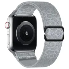 NUBO Apple Watch elasztikus szövet szíj – szürke – 38/40/41mm (Series 1-11) okosóra kellék