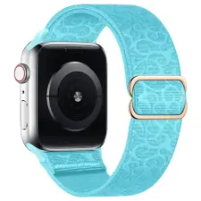 NUBO Apple Watch elasztikus szövet szíj – világoskék – 38/40/41mm (Series 1-11) okosóra kellék