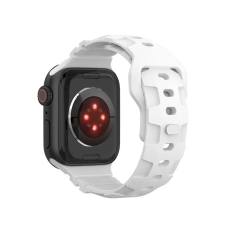 NUBO Apple Watch kompatibilis szilikon pótszíj - fehér - 42/44/45/46mm okosóra kellék
