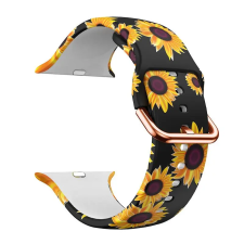 NUBO Apple Watch kompatibilis uv nyomtatott pótszíj - napraforgó - 38/40/41mm okosóra kellék