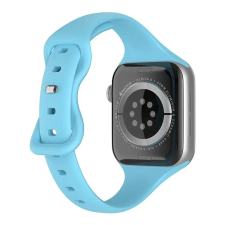NUBO Apple Watch slim szilikon okosóra szíj - világoskék - 42/44/45/46mm okosóra kellék