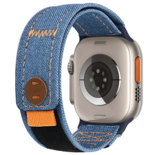 NUBO Apple Watch tépőzáras szövet szíj – világoskék – 38/40/41mm (Series 1-11) okosóra kellék