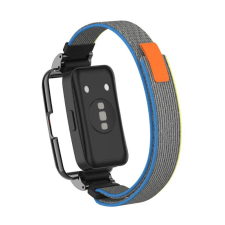 NUBO Huawei Band 8/9/10 tépőzáras szövet szíj védőkerettel okosóra kellék