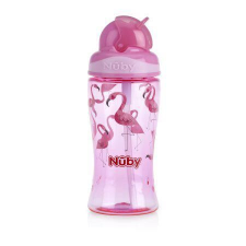  NUBY Nem folyó pohár összecsukható szívószállal 360 ml rózsaszín itatópohár