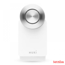 Nuki Smart Lock 4.generációs Pro okos zár, fehér zár és alkatrészei