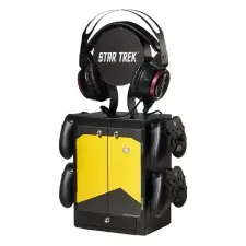 Numskull PS5/XBOX Series Star Trek játéktartó szekrényes állvány - Sárga fejhallgató állvány