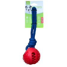 Nunbell jutalomfalattal tölthető kötél labda kutya játék, 30 cm, piros játék kutyáknak