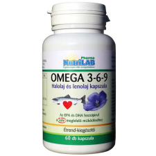 Nutrilab Omega 3-6-9 hal- és lenolaj 60 kapszula vitamin és táplálékkiegészítő