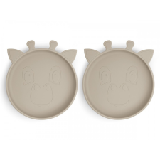 Nuuroo szilikon lapostányér 2db- Krém babaétkészlet