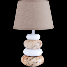 NÄVE STONEY ASZTALI LÁMPA E14 40W IP20 31CM KERÁMIA BARNA-FEHÉR világítás