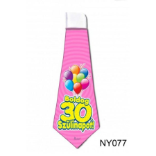  Nyakkendő NY077 Boldog 30. Szülinapot rózsaszín - Tréfás Nyakkendő vicces ajándék