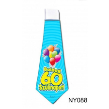  Nyakkendő NY088 Boldog 60. Szülinapot kék - Tréfás Nyakkendő vicces ajándék