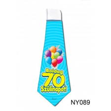  Nyakkendő NY089 Boldog 70. Szülinapot kék - Tréfás Nyakkendő vicces ajándék