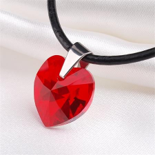 . Nyaklánc, Crystals from SWAROVSKI® kristályos szív alakú medállal,light siam piros nyaklánc