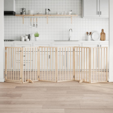  nyárfa 6 paneles összecsukható kutyakapu ajtóval 300 cm kutyafelszerelés