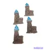  Nyári dekor - Világítótorony házikóval kb 5x3cm 4db/csomag