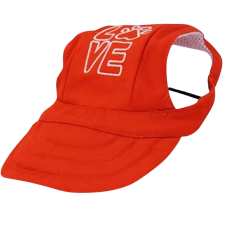  Nyári kutya-baseballsapka, Love, piros, L-es kutyaruha