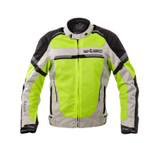  Nyári motoros kabát  W-TEC Saigair Fluo Sárga-Fekete 3XL motoros kabát