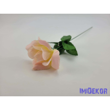  Nyílott rózsa szálas selyemvirág 50 cm - Halvány Rózsaszín dekoráció