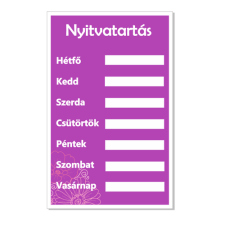  Nyitva tartás információs tábla, állvány