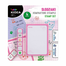 Nyomda szett, 6 db-os, jegyzettömbbel, Kidea, Animals kreatív és készségfejlesztő